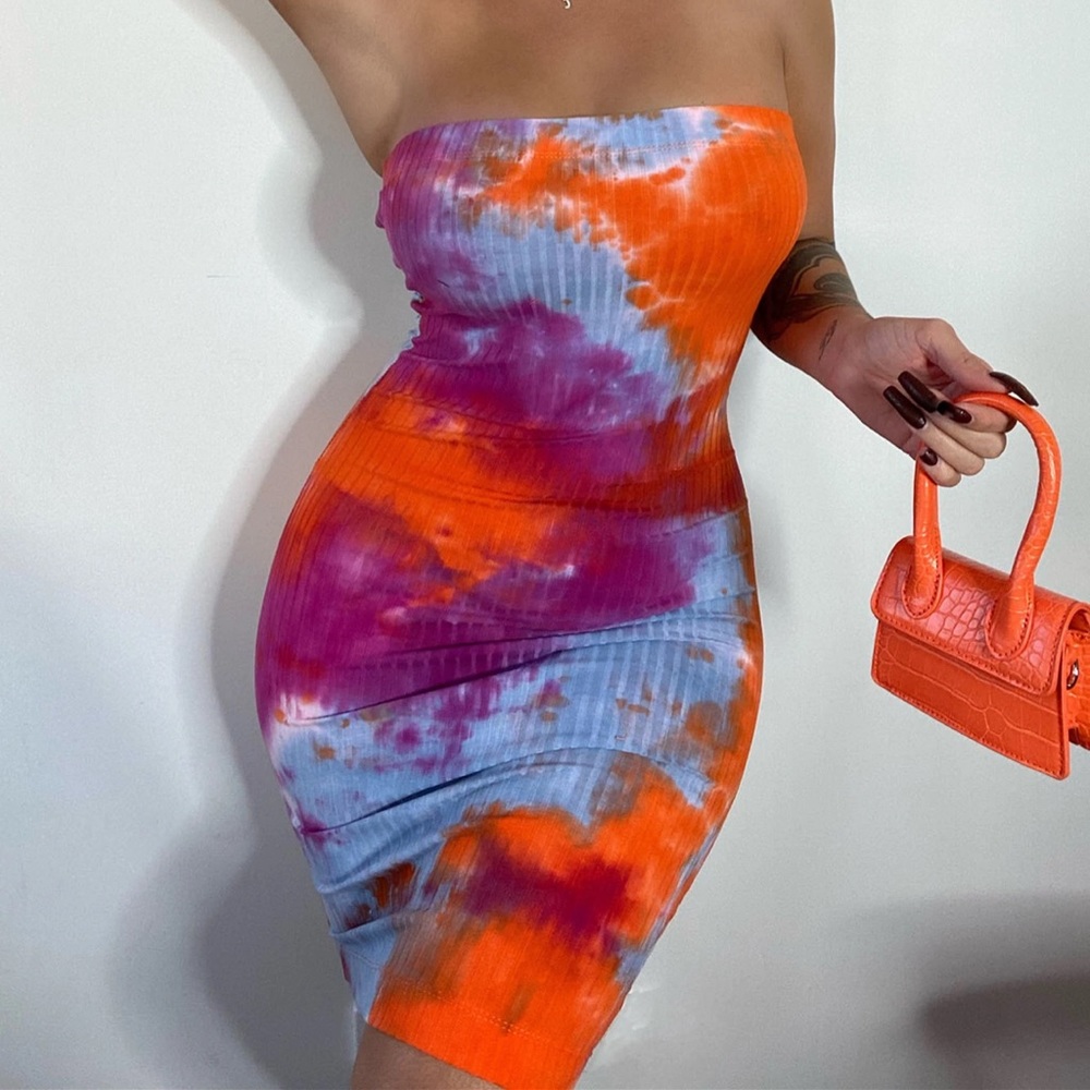 Sun Kissed Tie Dye Midi Dress
